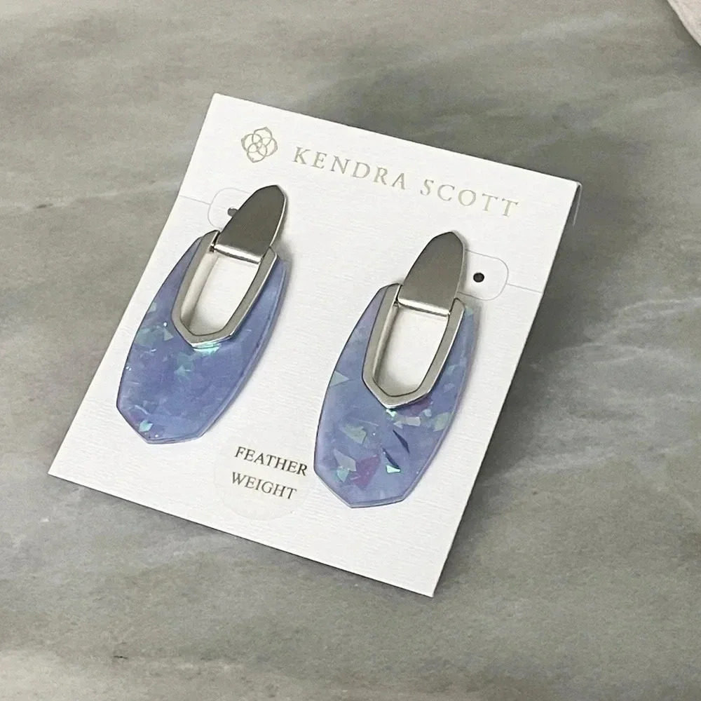 Kendra Scott Lilac Illusion Kailey Drop Earrings - Picture 3 of 7